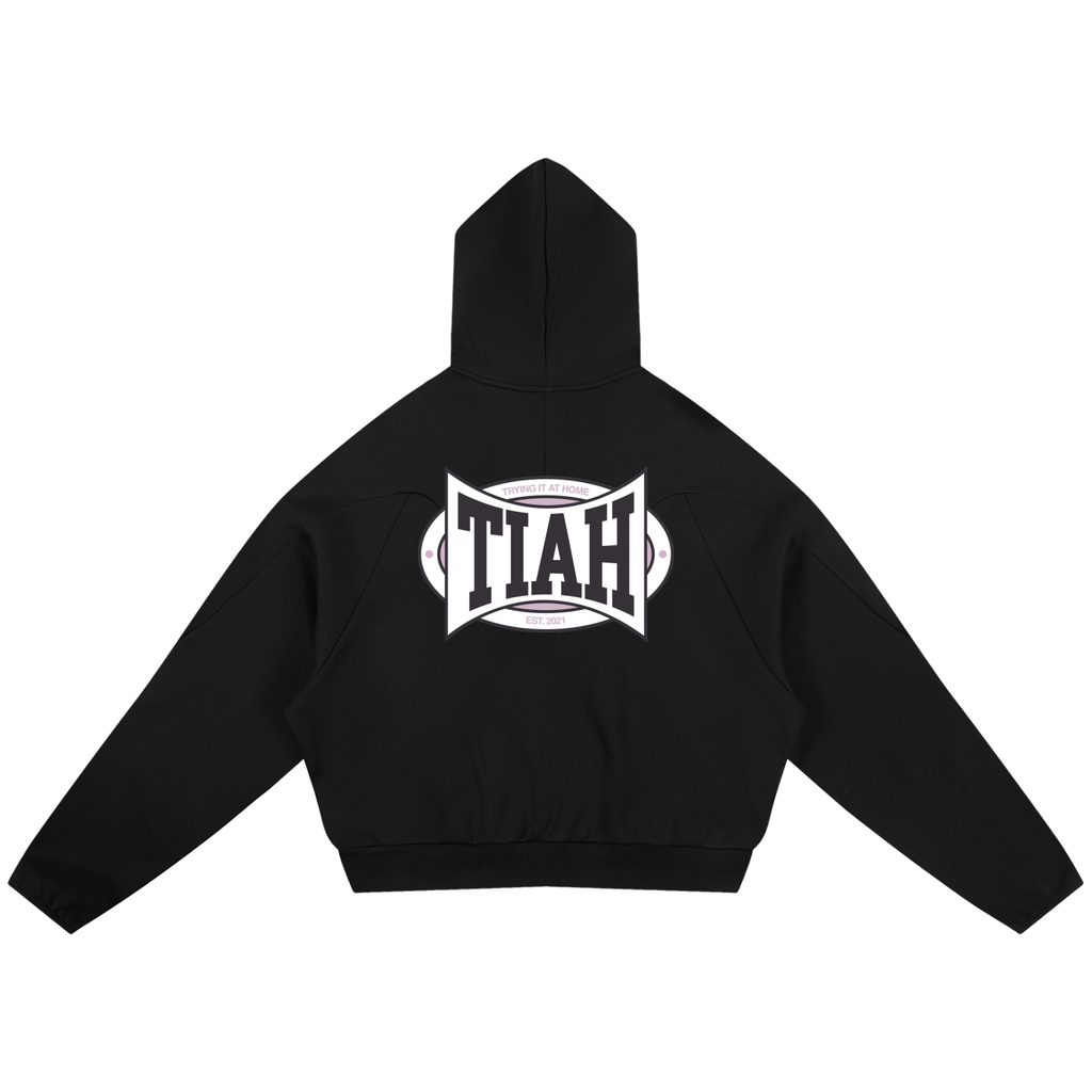 tiah curved panel raglan hoodie