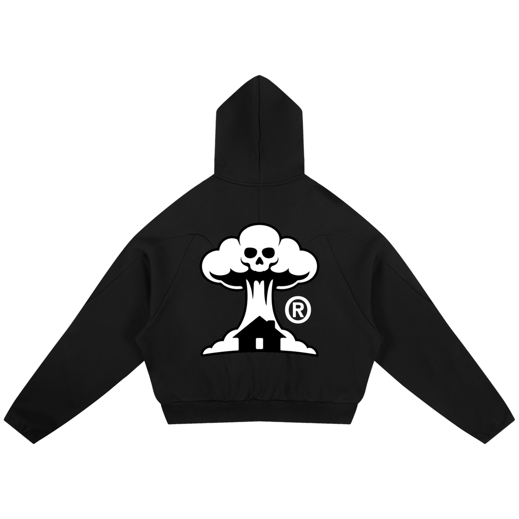 tiah curved pannel hoodie
