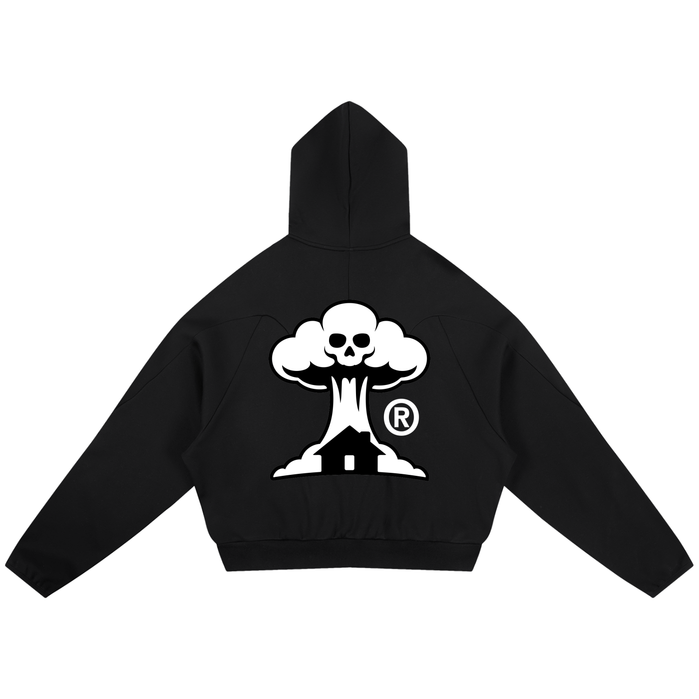 tiah curved pannel hoodie