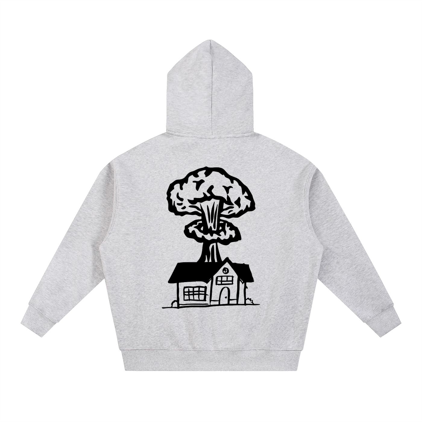 Trying It At Home “Fire” Essential Oversized Fleece Boxy Hoodie