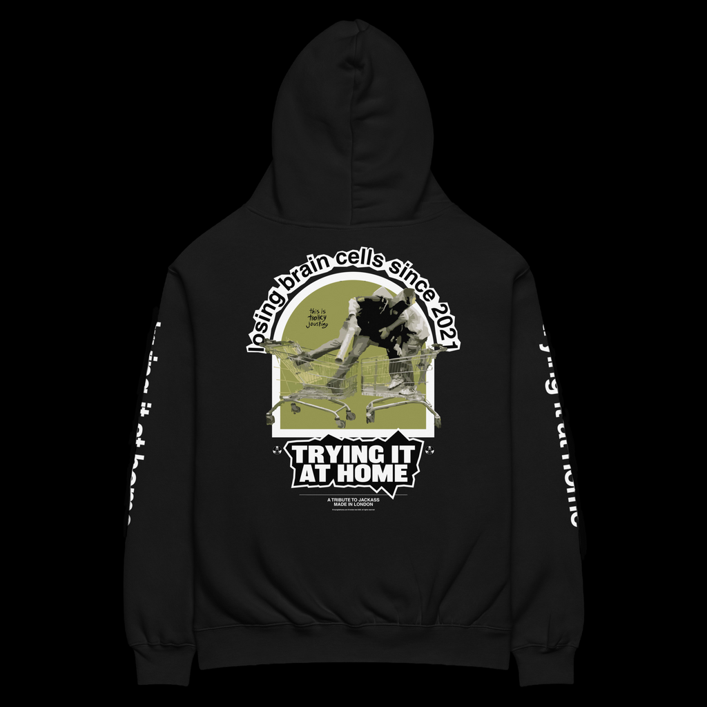Trying It At Home Oversized Trolley Jousting Hoodie