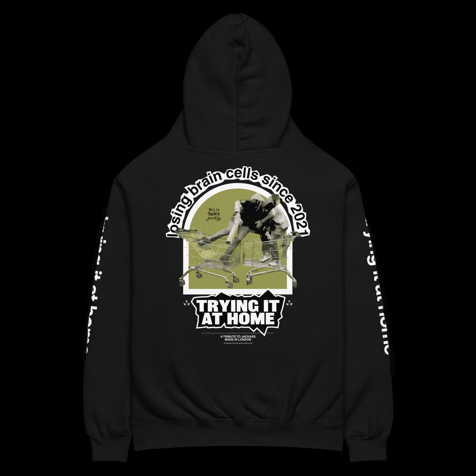 Trying It At Home Oversized Trolley Jousting Hoodie