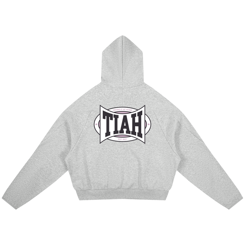 tiah curved panel raglan hoodie