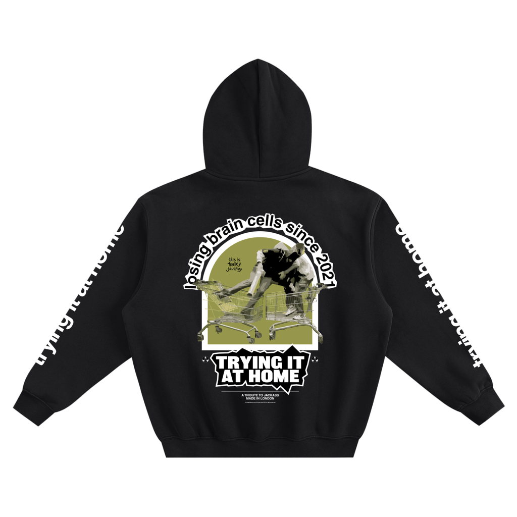 Trolley Jousting Fleeced Boxy Hoodie
