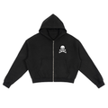 tiah fleece zip-up boxy hoodie
