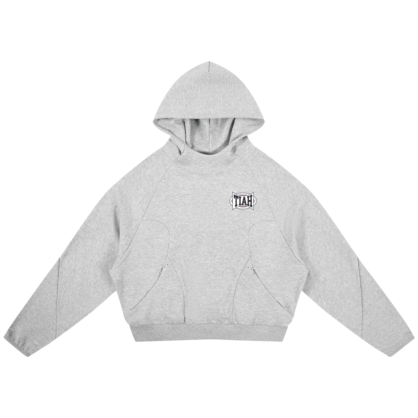 tiah curved panel raglan hoodie