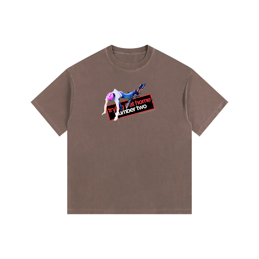 Bike Down Hill Oversized Cotton T-Shirt