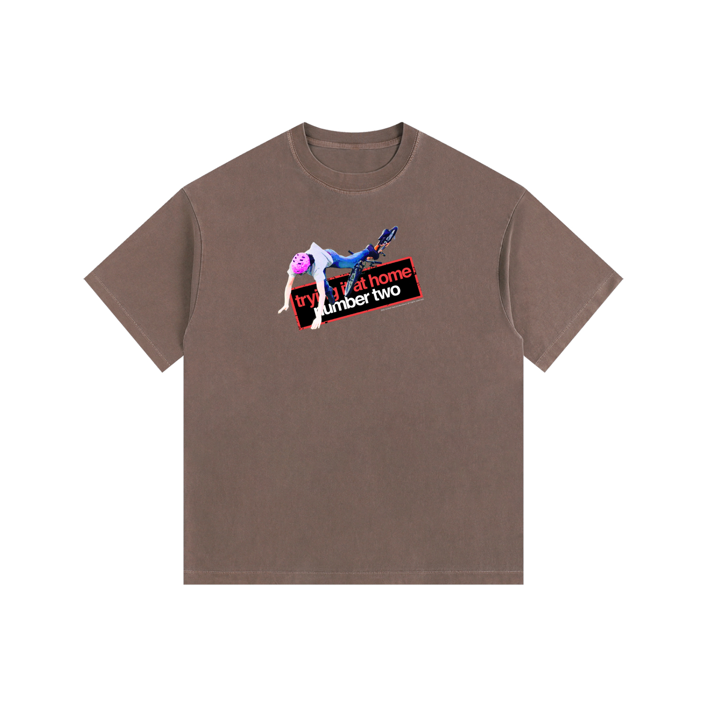 Bike Down Hill Oversized Cotton T-Shirt