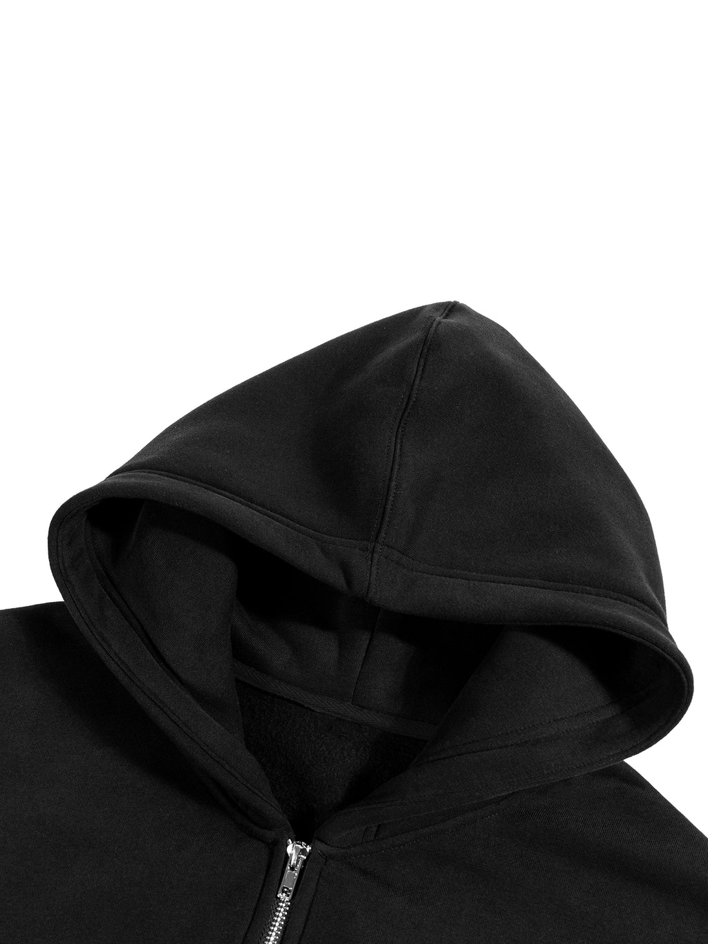 tiah fleece zip-up boxy hoodie