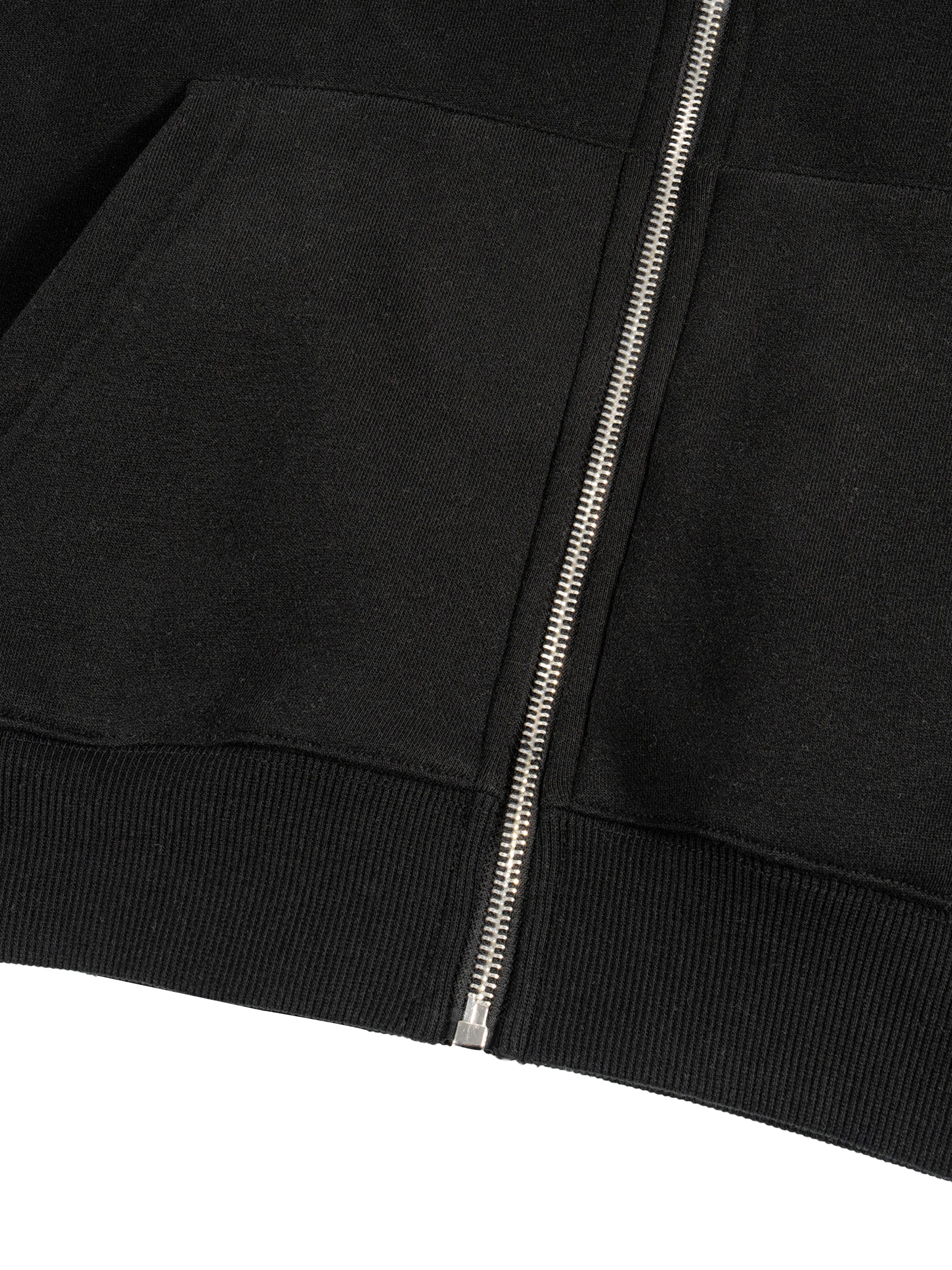 tiah fleece zip-up boxy hoodie